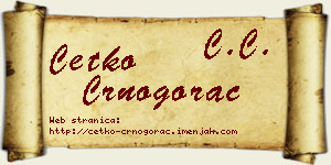 Ćetko Crnogorac vizit kartica
